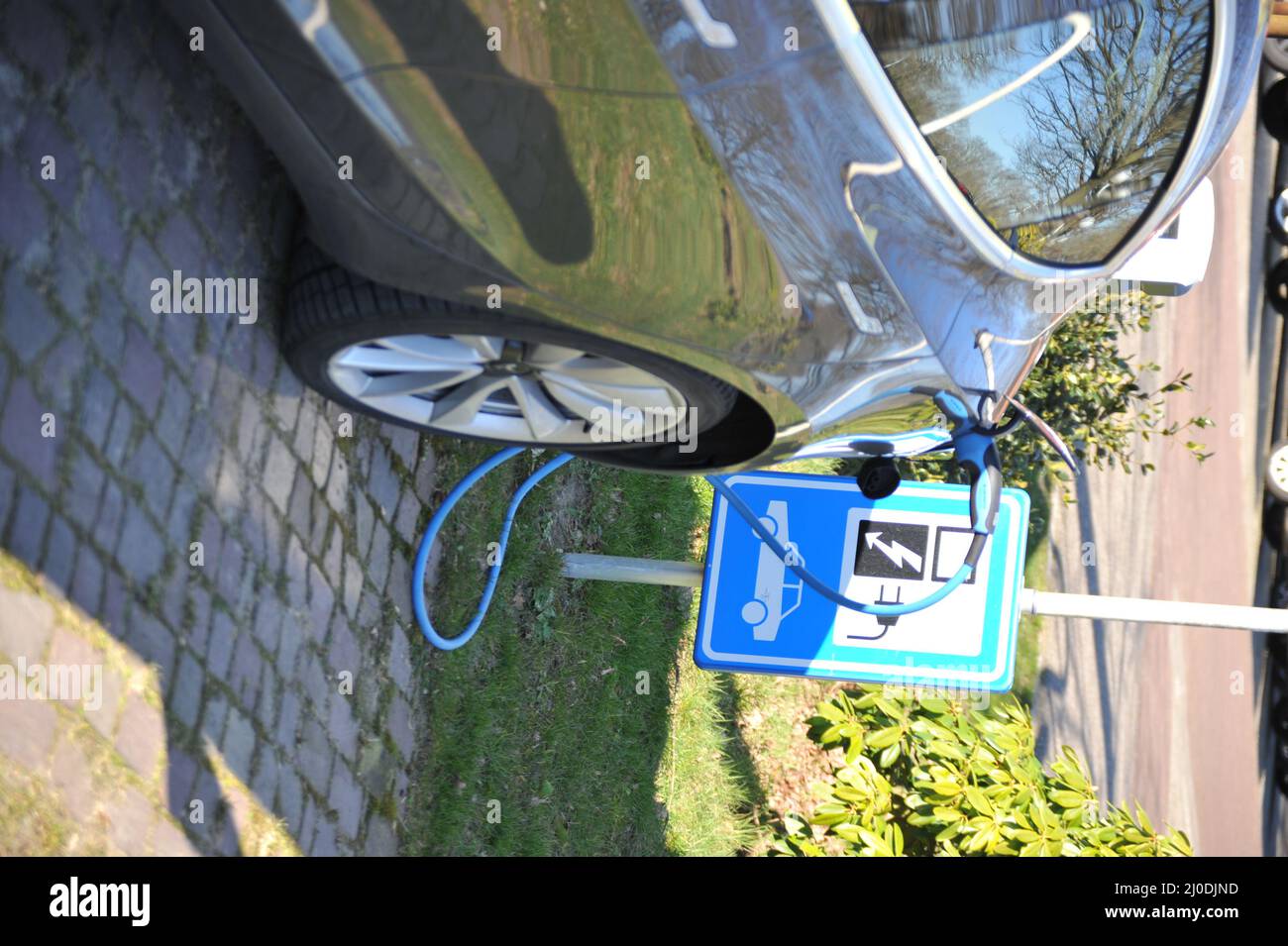 Close up of car EV charging Stock Photo - Alamy