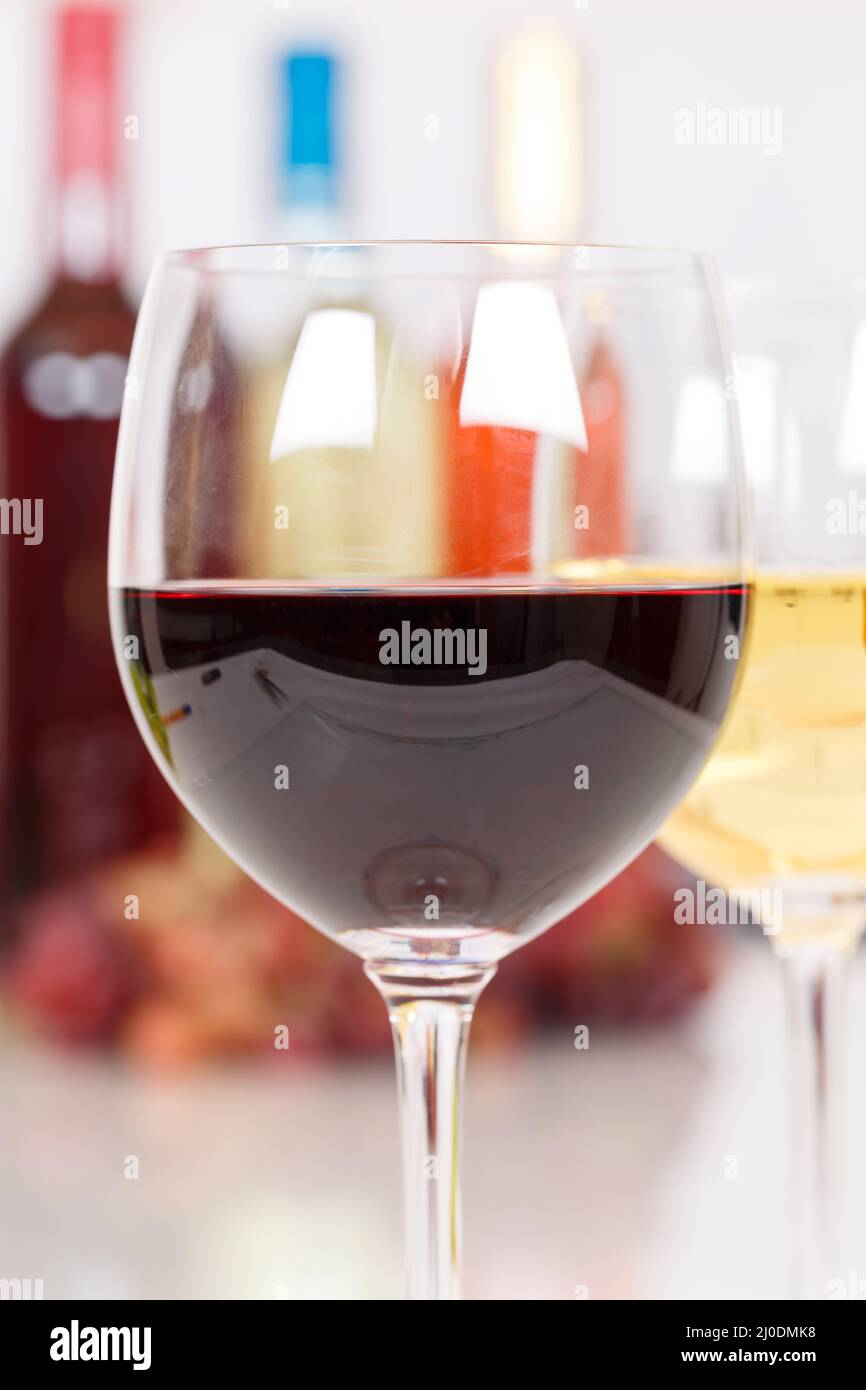 Wine red wine in glass portrait Stock Photo