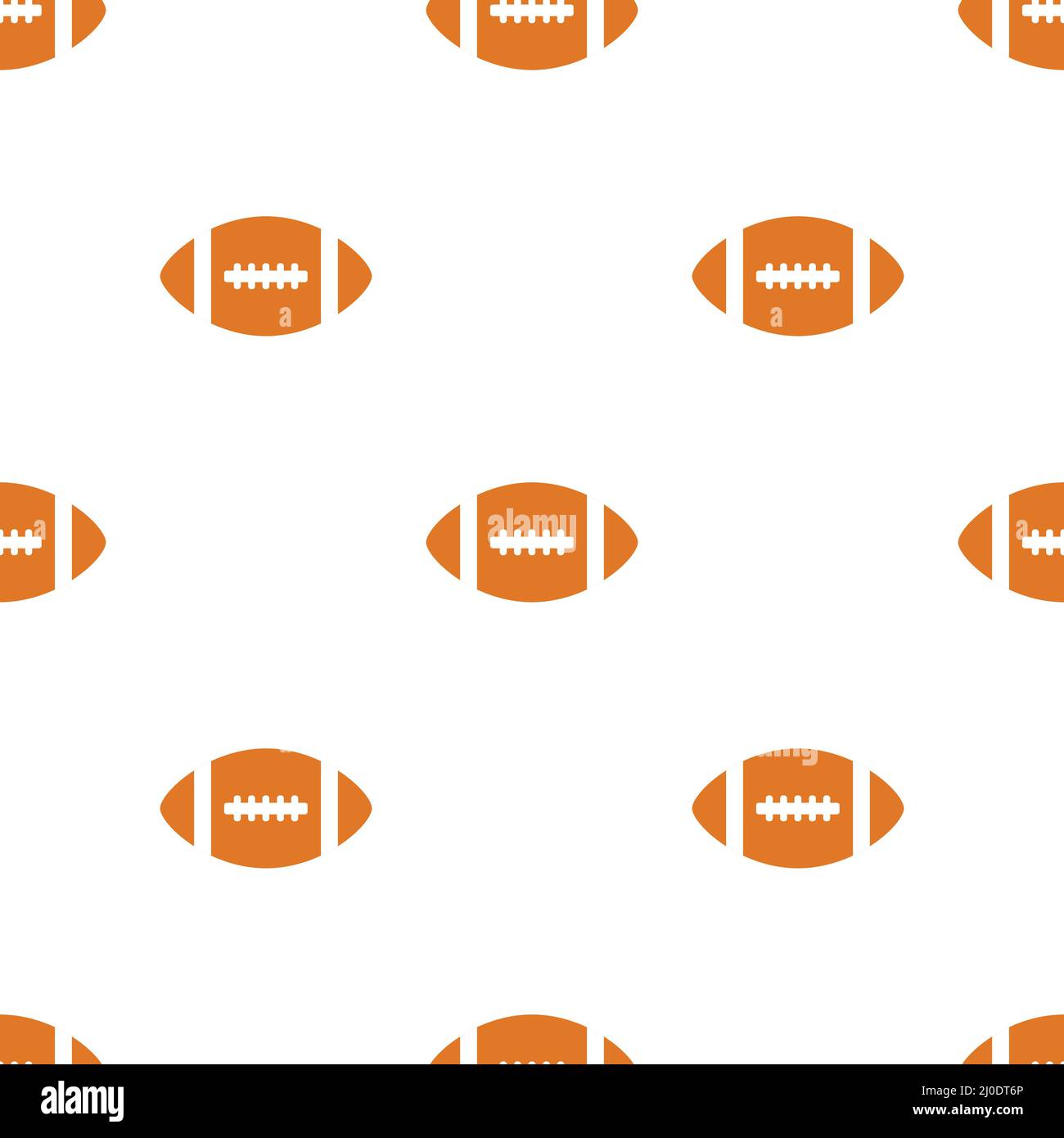 Seamless pattern with rugby balls. American football pattern white background. Stock Vector