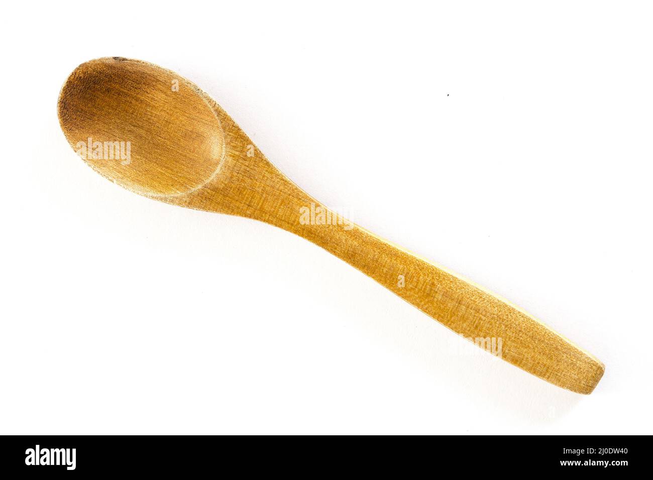 Wooden spoon on white background Stock Photo - Alamy