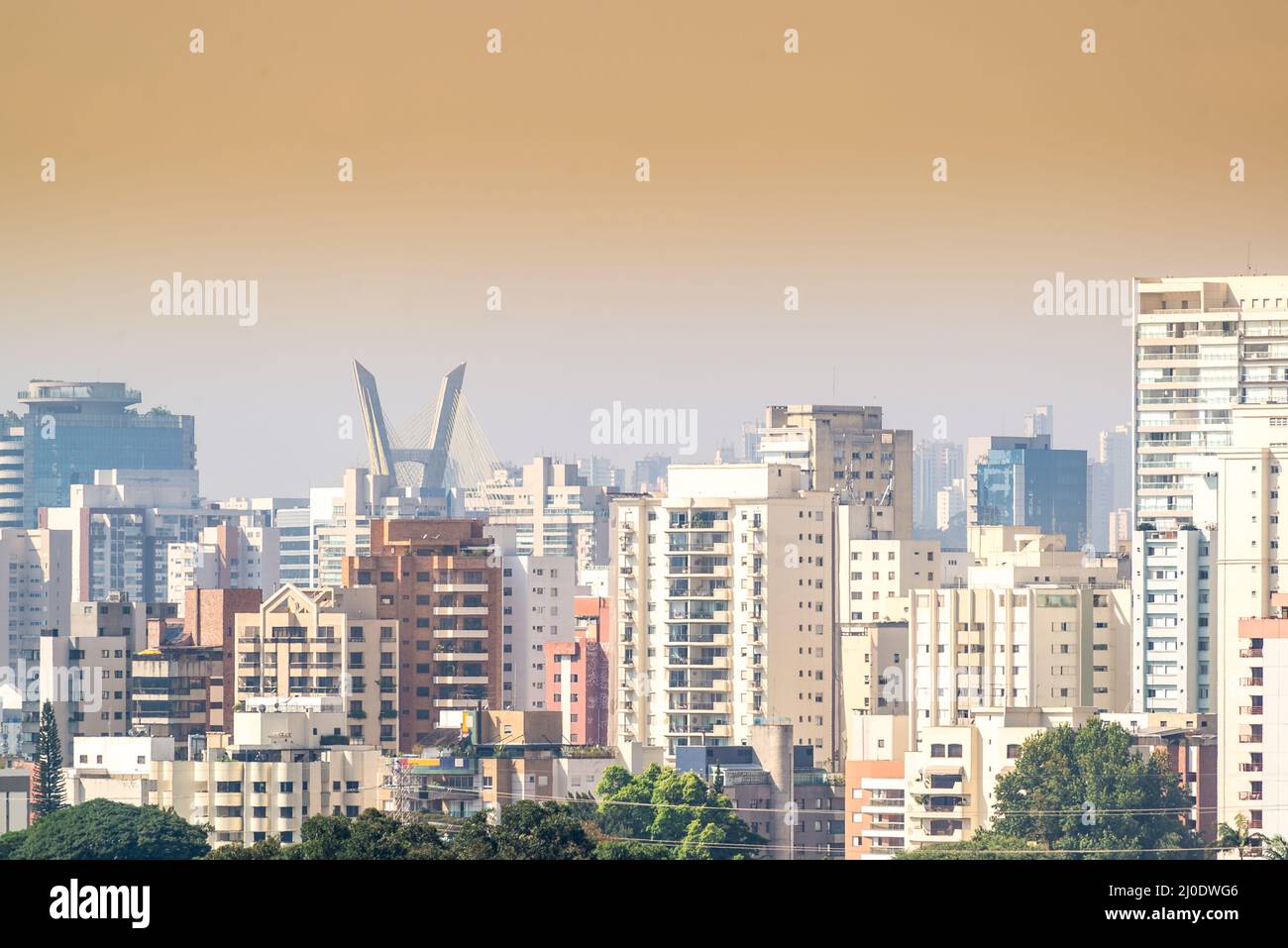View of Sao Paulo biggest city in Brazil Stock Photo