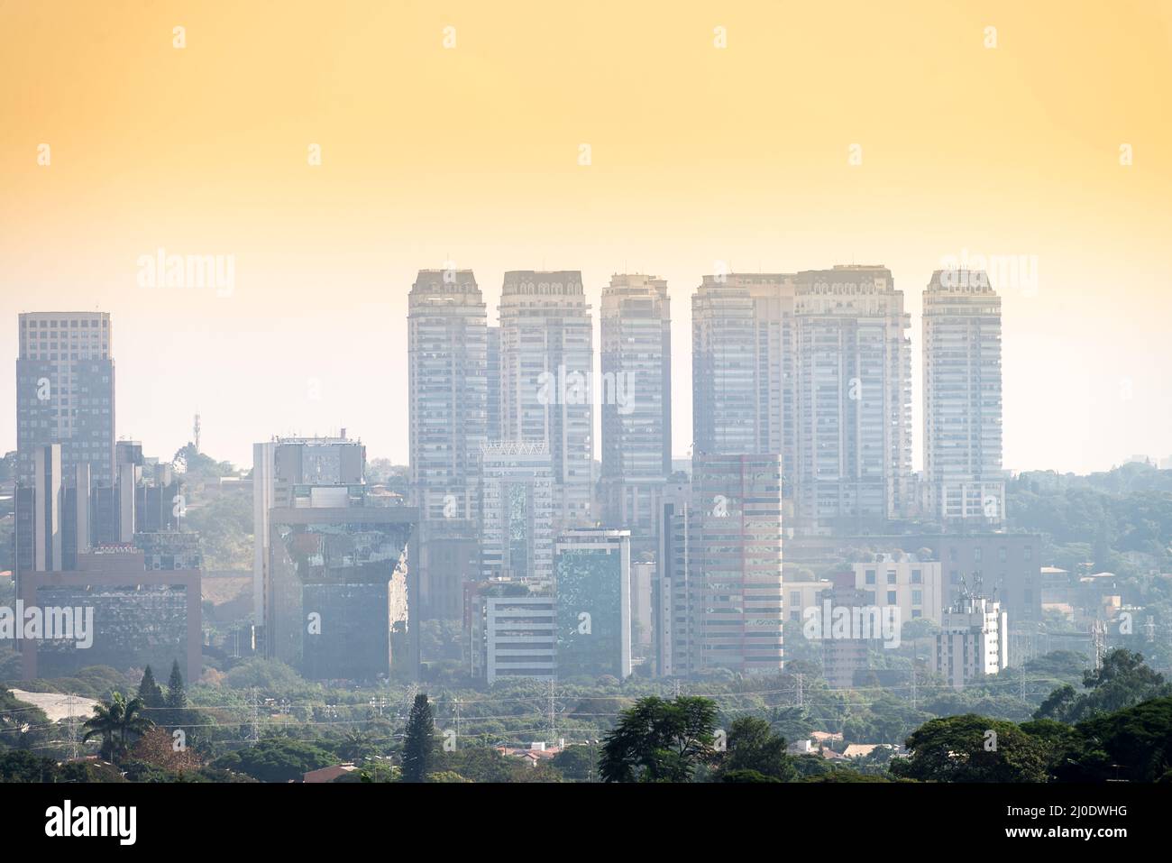 View of Sao Paulo biggest city in Brazil Stock Photo