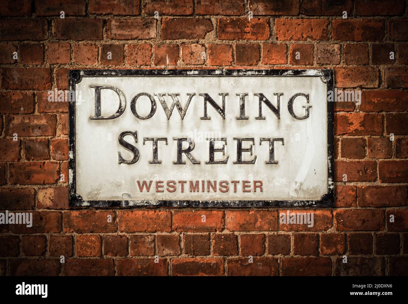 Downing Street Sign Stock Photo