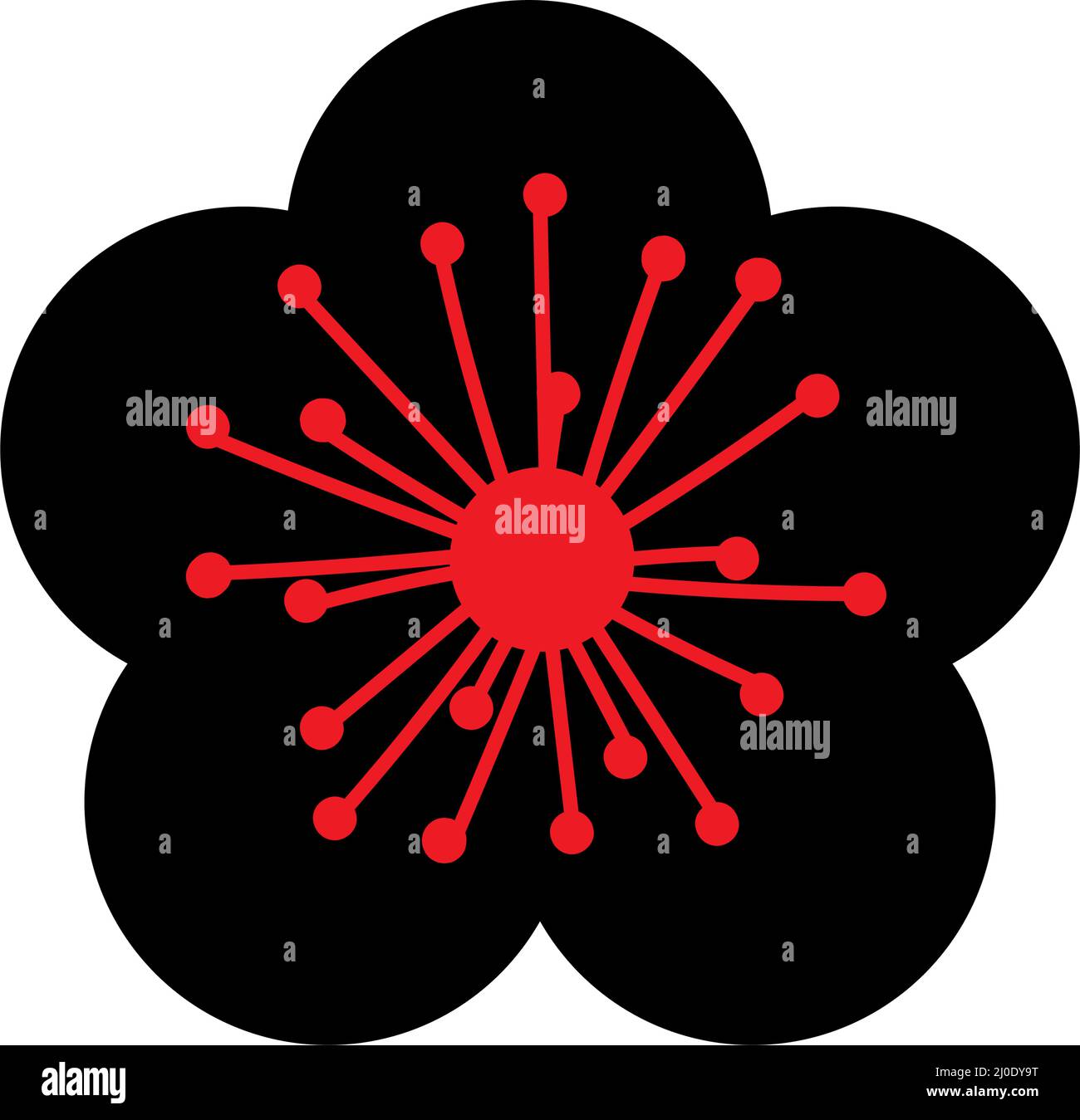 black flower icon Stock Vector Image & Art - Alamy