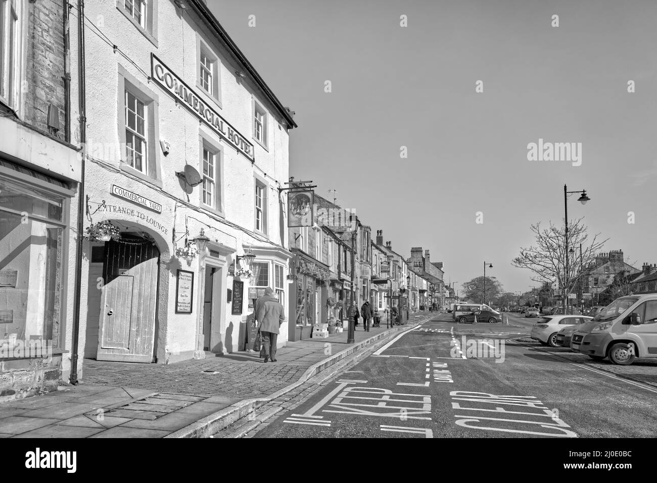 Barnard Castle ancient town with medieval castle Stock Photo Alamy
