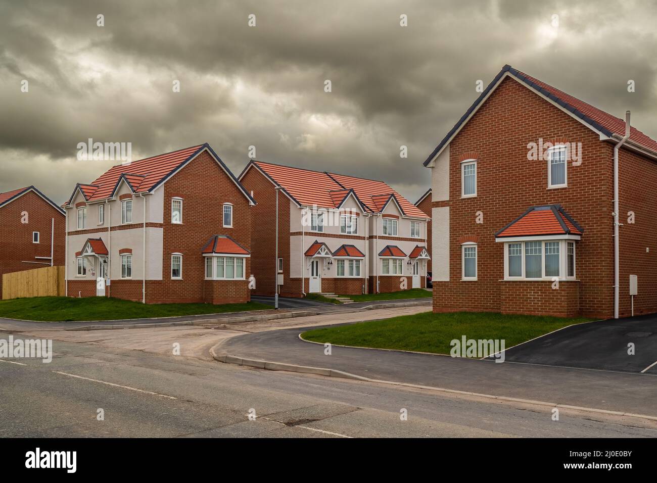 17.03.2022 Sutton, St Helens, Merseyside, UK. Detatched houses built on