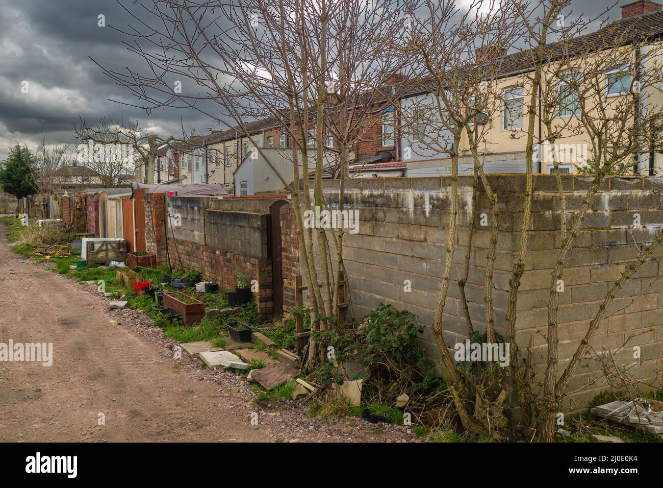 17.03.2022 Sutton, St Helens, Merseyside, UK. In architecture and city planning, a terrace or