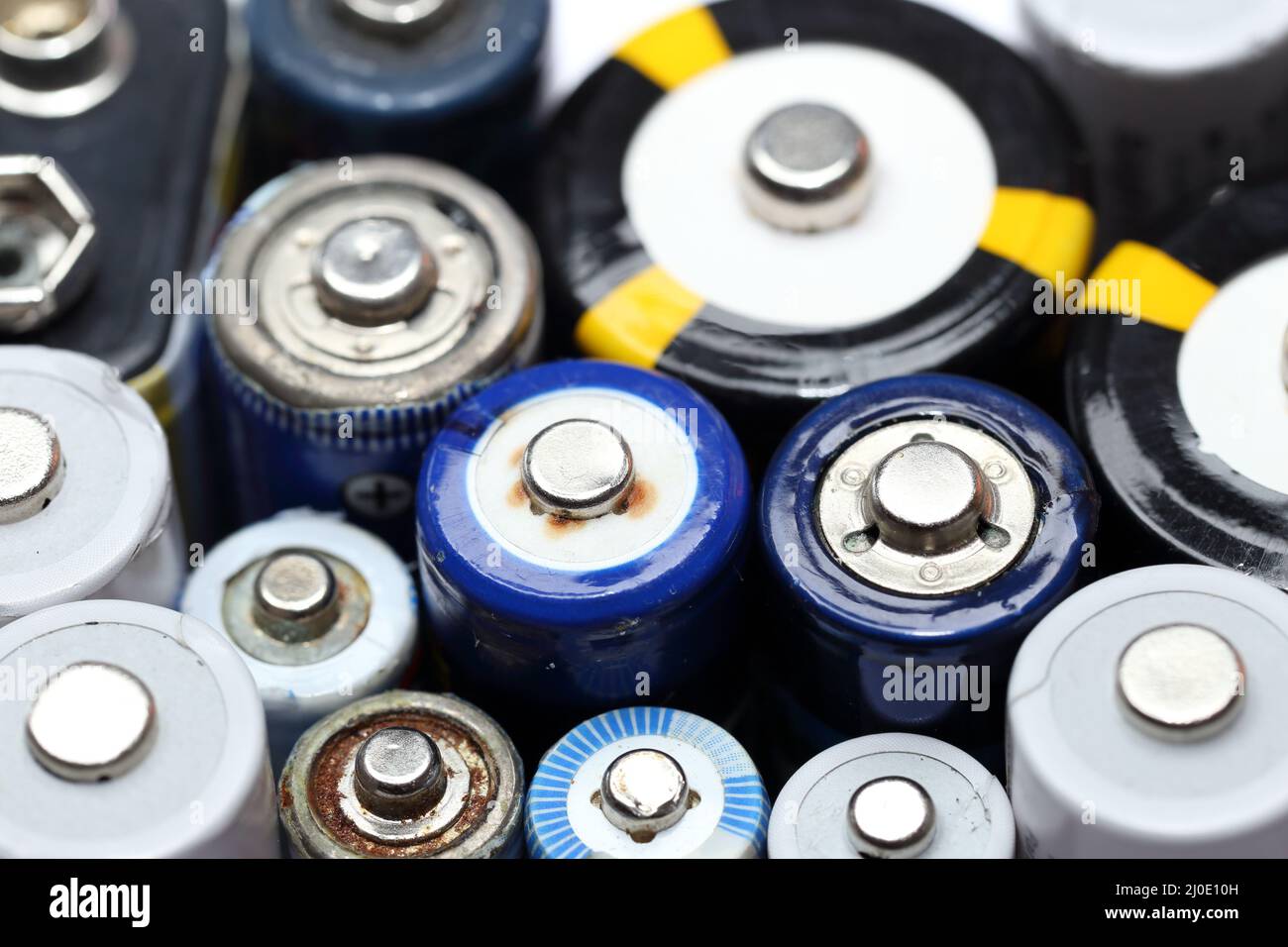 Old batteries for recycling Stock Photo Alamy