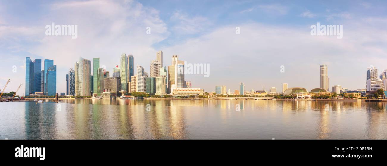 Singapore financial district in the morning Stock Photo