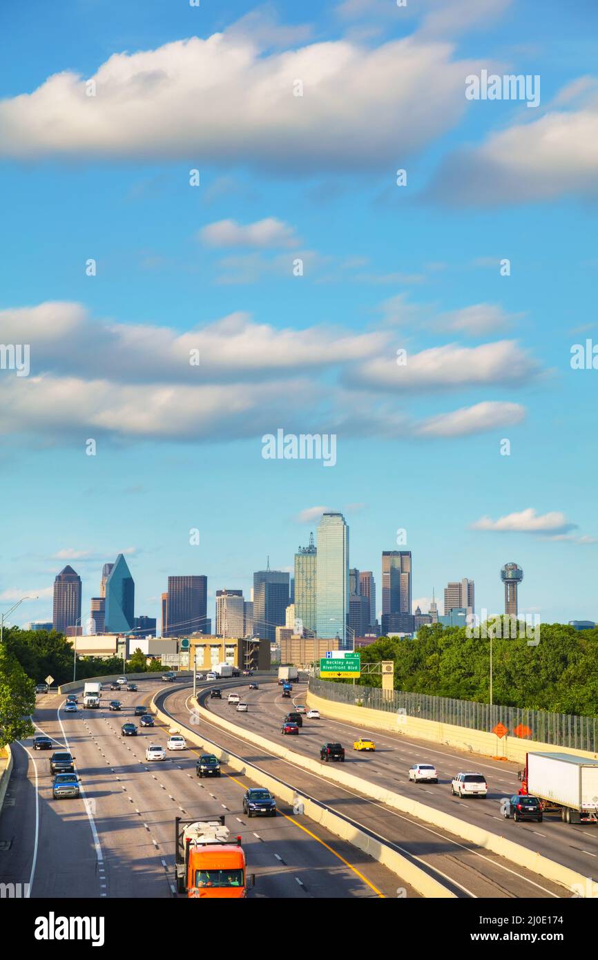 Overview of downtown Dallas Stock Photo