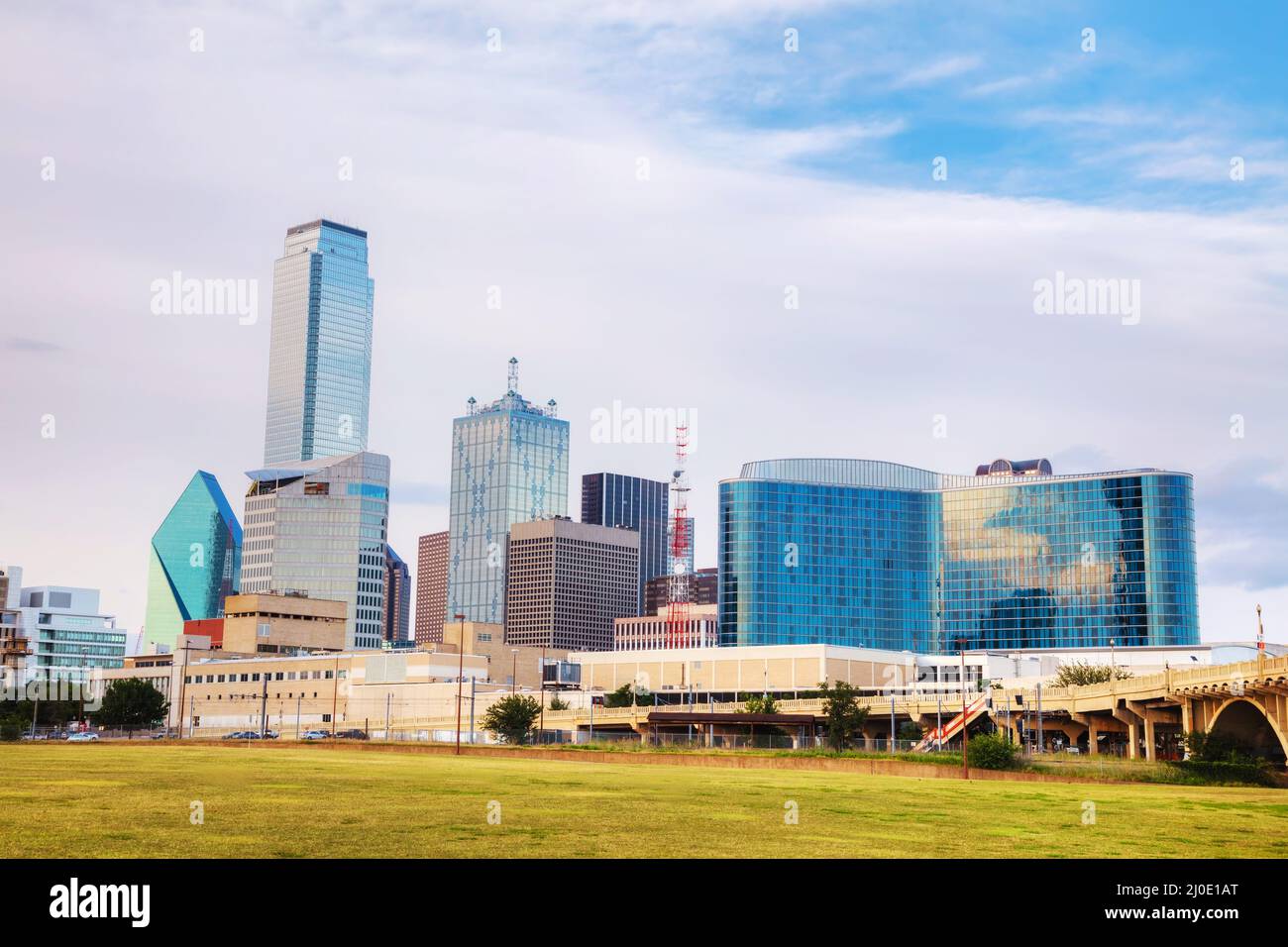 Overview of downtown Dallas Stock Photo