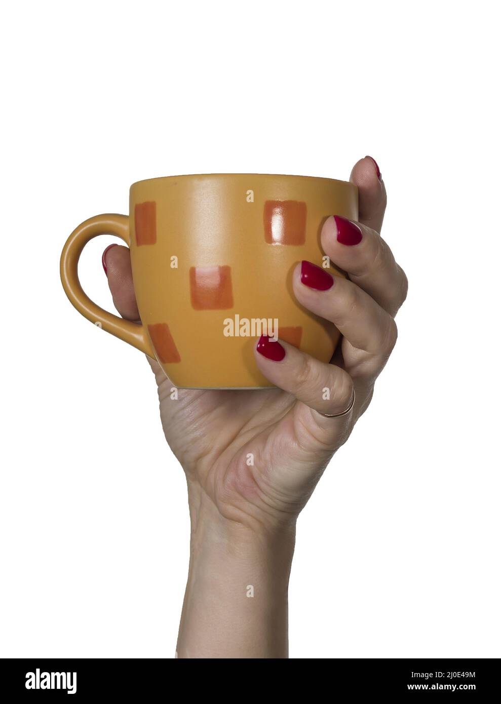 Coffee, cup, mugs, woman, manicure, brea, isolated Stock Photo
