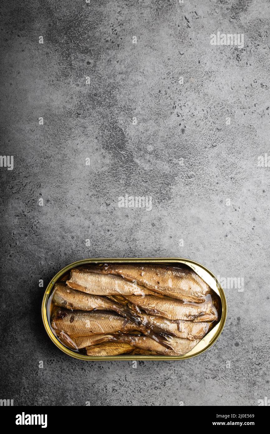 Canned smoked fish Stock Photo Alamy