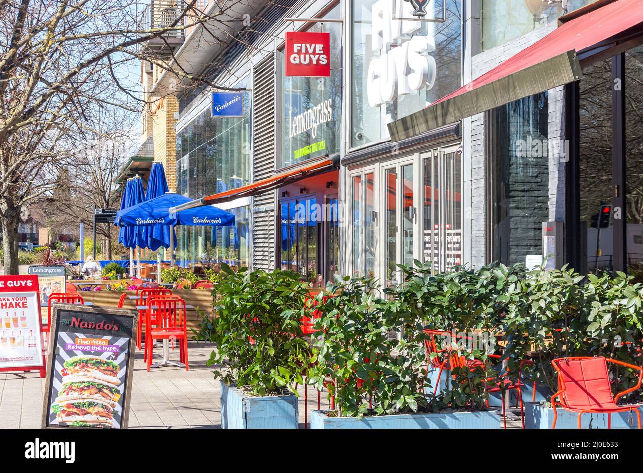 Outdoor seating pvement sidewalk nandos five guys carluccios ne hires