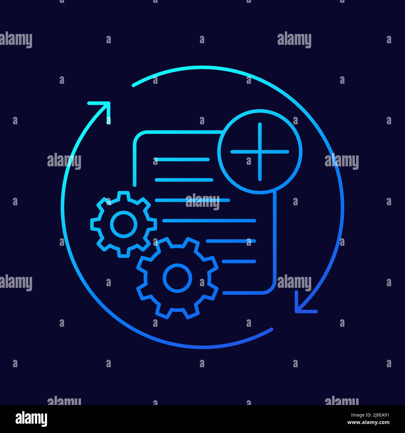 add new project icon, line vector design Stock Vector