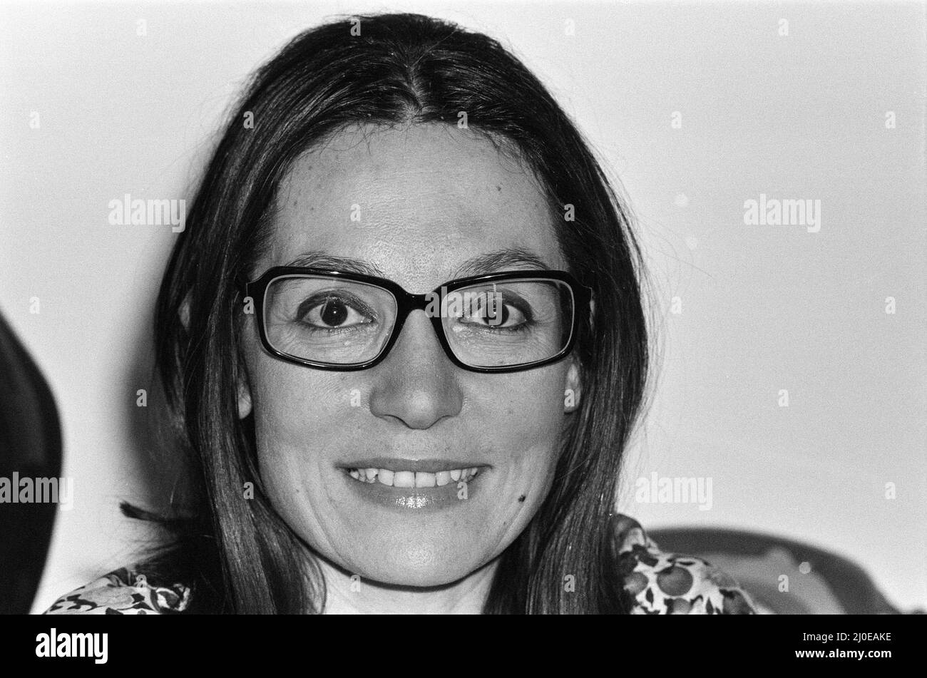 Greek singer Nana Mouskouri. 9th March 1979. Stock Photo