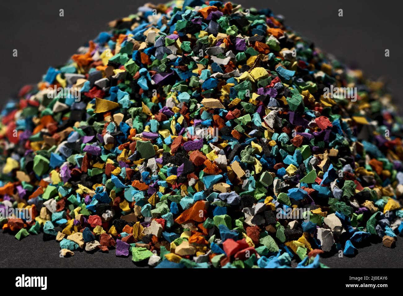 Plastic plastics synthetic grains particles color colored colorful on