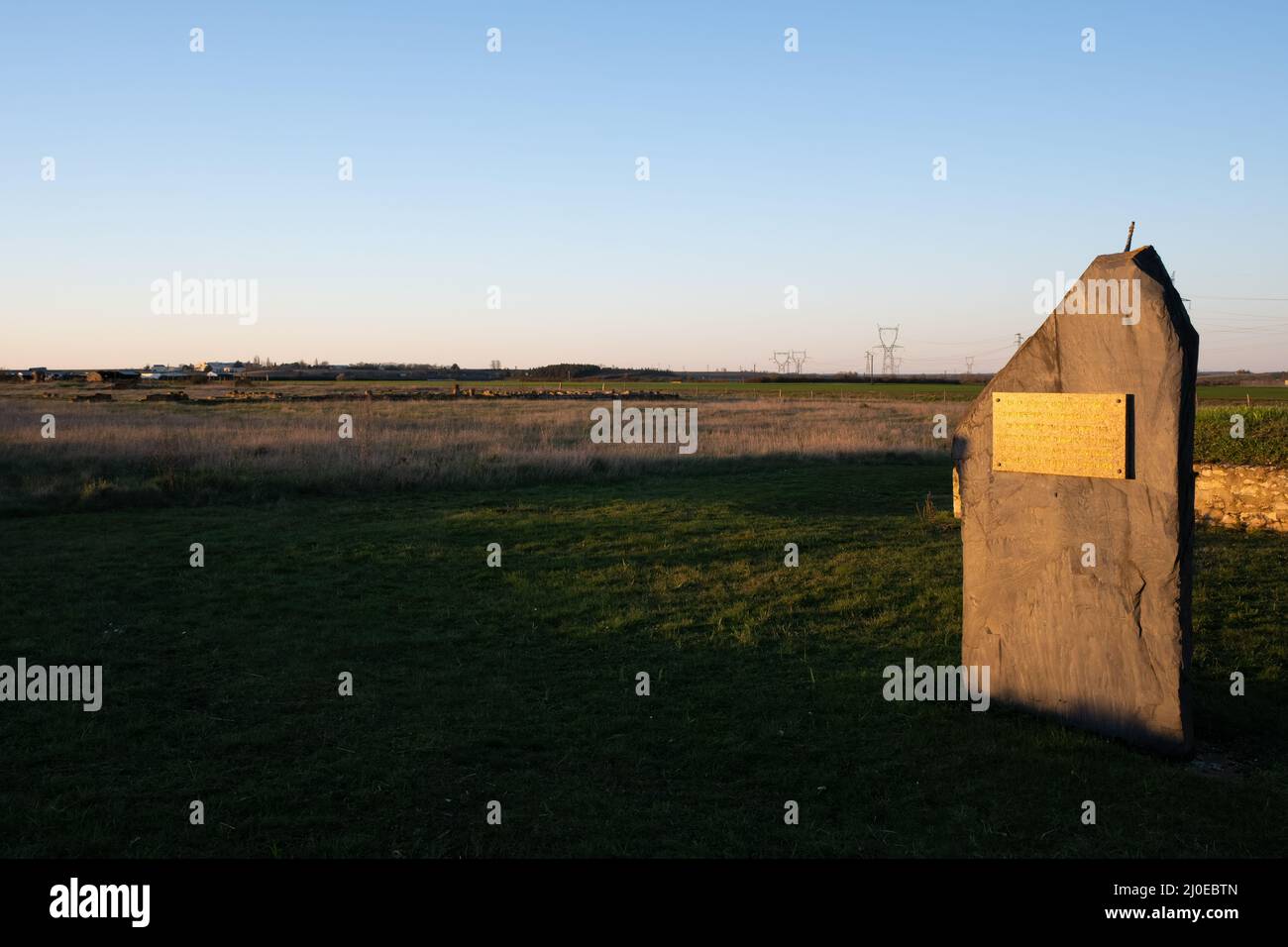 Montreuil-Bellay, France - February 26, 2022: This concentration camp in Montreuil-Bellay was used to hold 300 Roma and beggars. Memorial site. Select Stock Photo