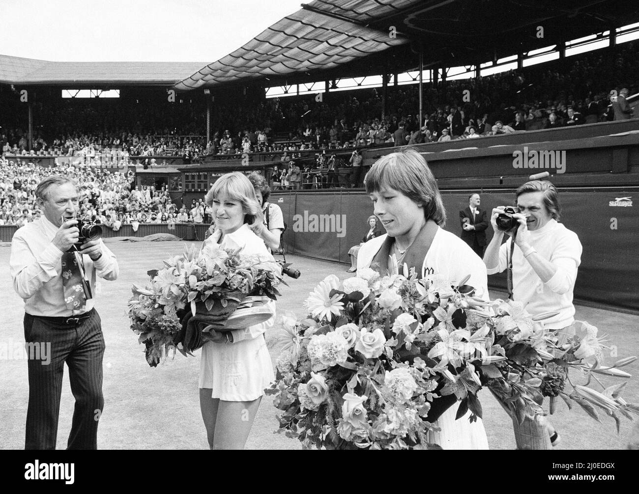 Photo De Presse Vintage Originale - Tennis Wimbledon 1978 - Evert Vs Navratilova - Tirage Argentique 21x15cm