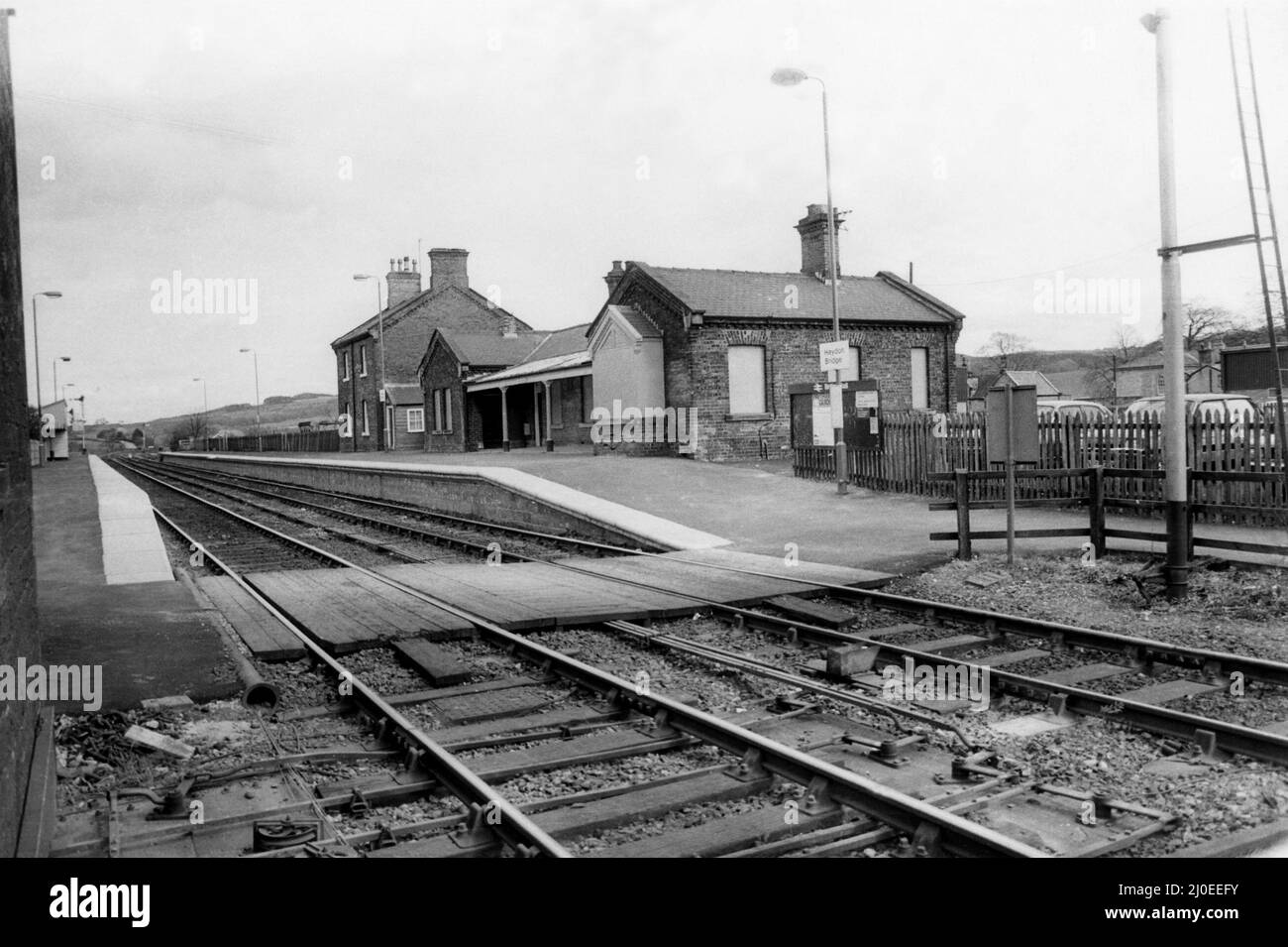 Haydon Bridge Railway Station in Northumberland on 29th April 1980 Stock Photo
