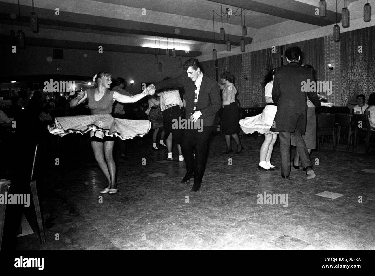 Some young people Rock and Roll dancing at a club in Gateshead on ...