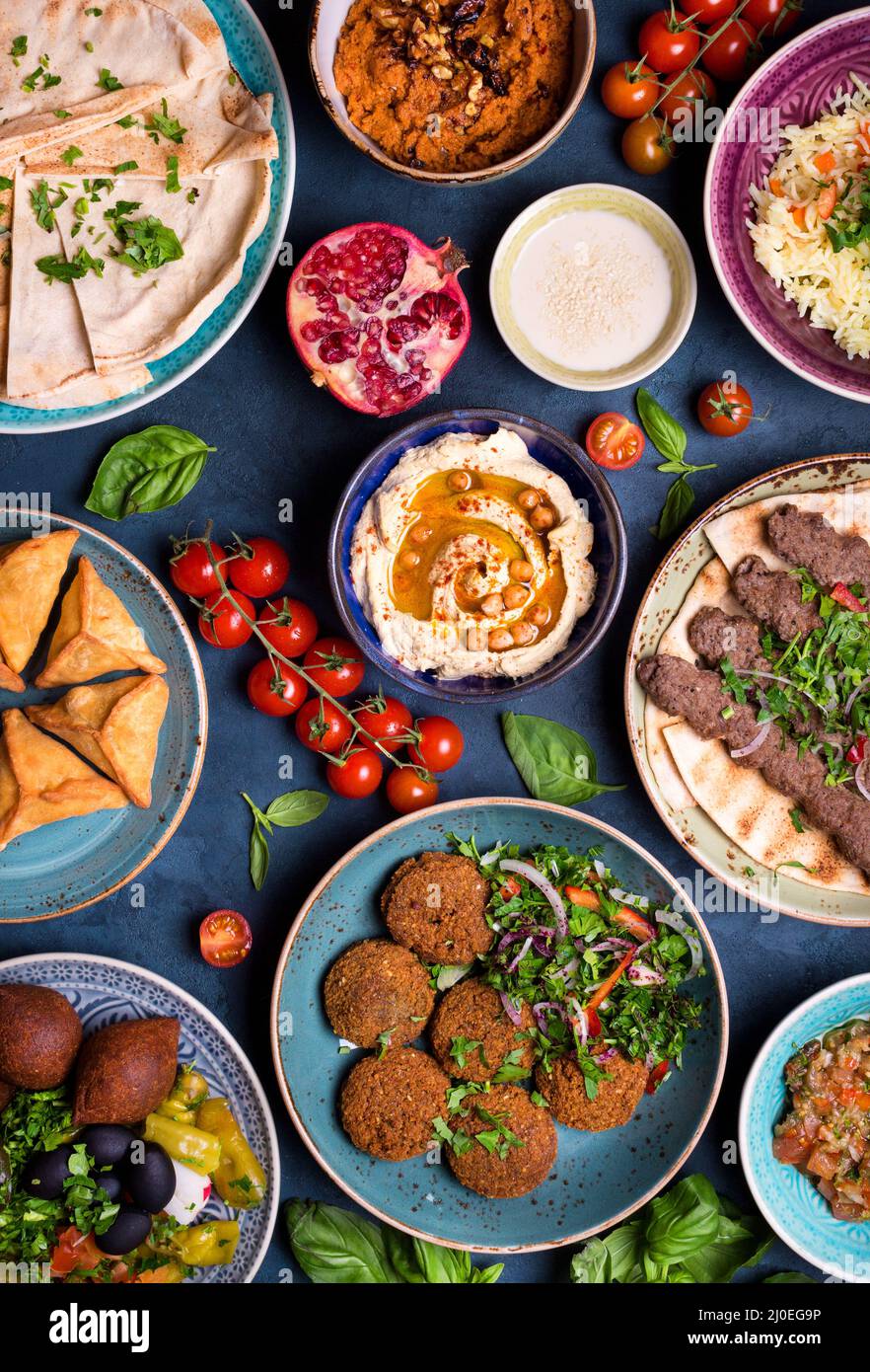 Arabic dishes and meze Stock Photo Alamy