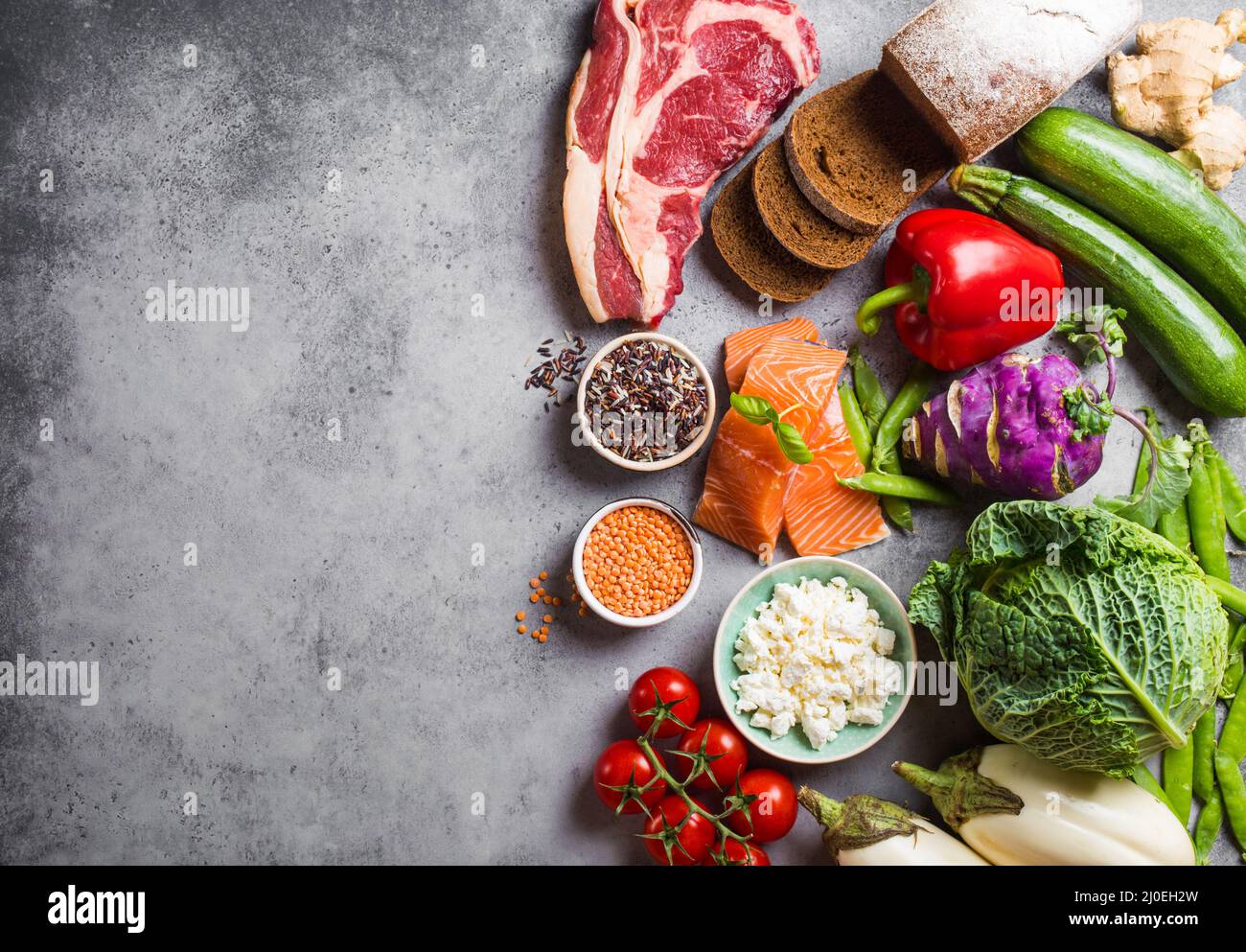 Healthy food ingredients Stock Photo