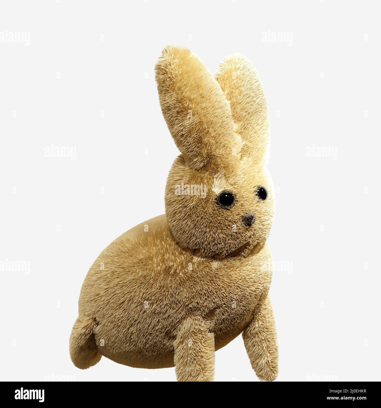 Rabbit toy isolated on white background Stock Photo - Alamy