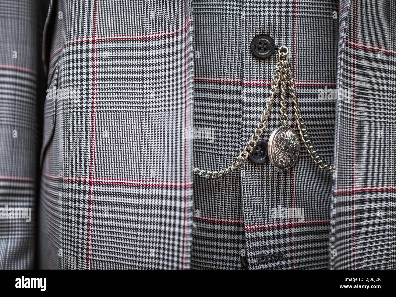 Pocket Watch And Suit Detail Stock Photo