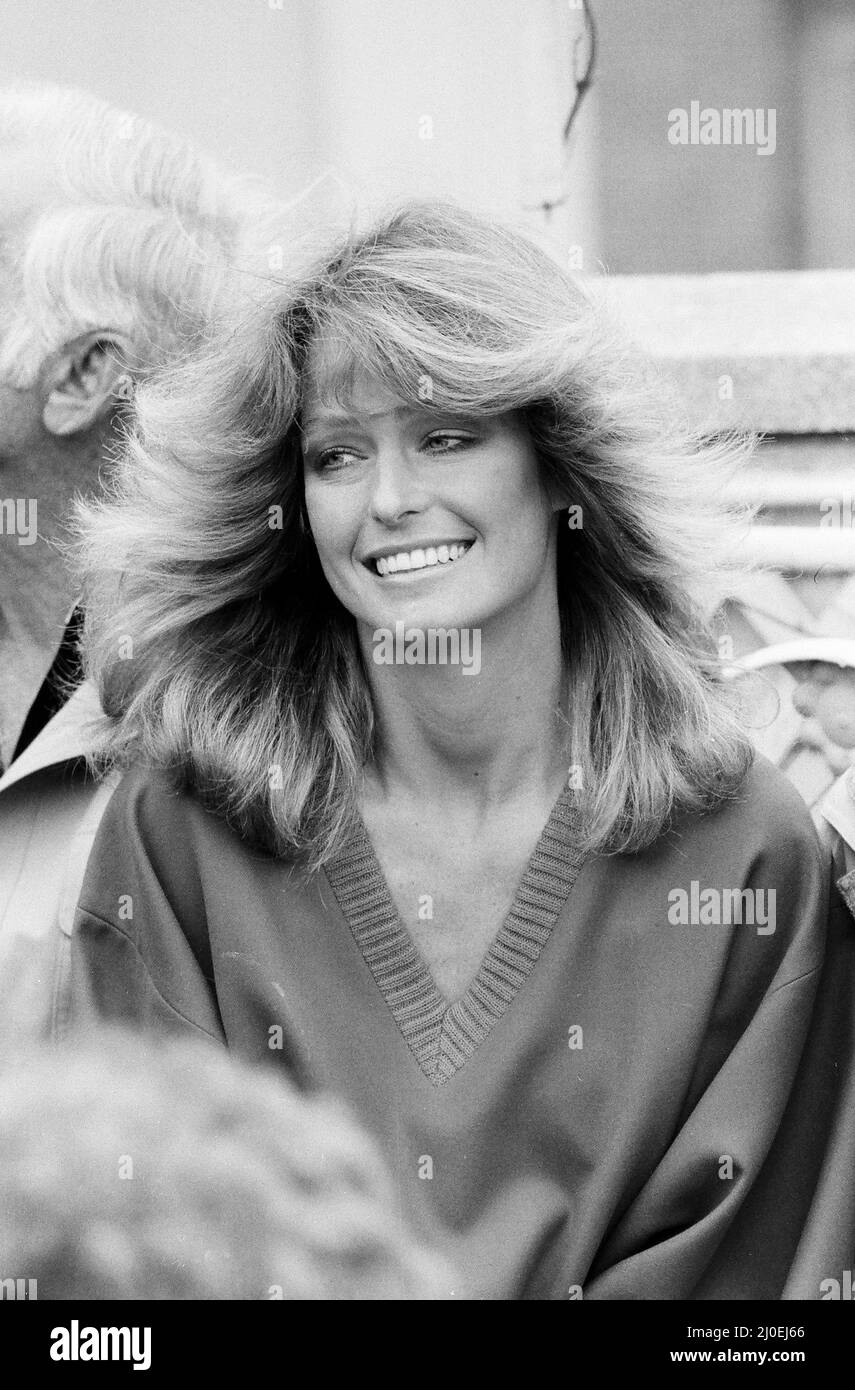 US actress Farrah Fawcett Majors pictured at a photo reception at the