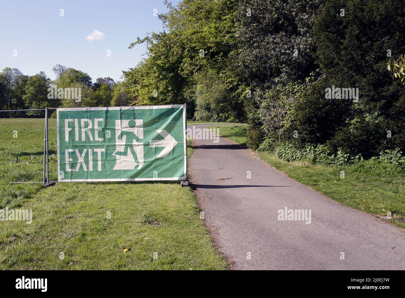 Fire Exit sign Stock Photo