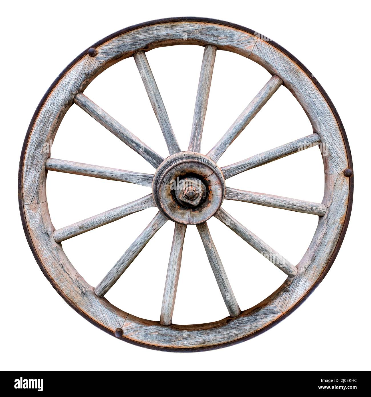 Isolated Wagon Wheel Stock Photo Alamy
