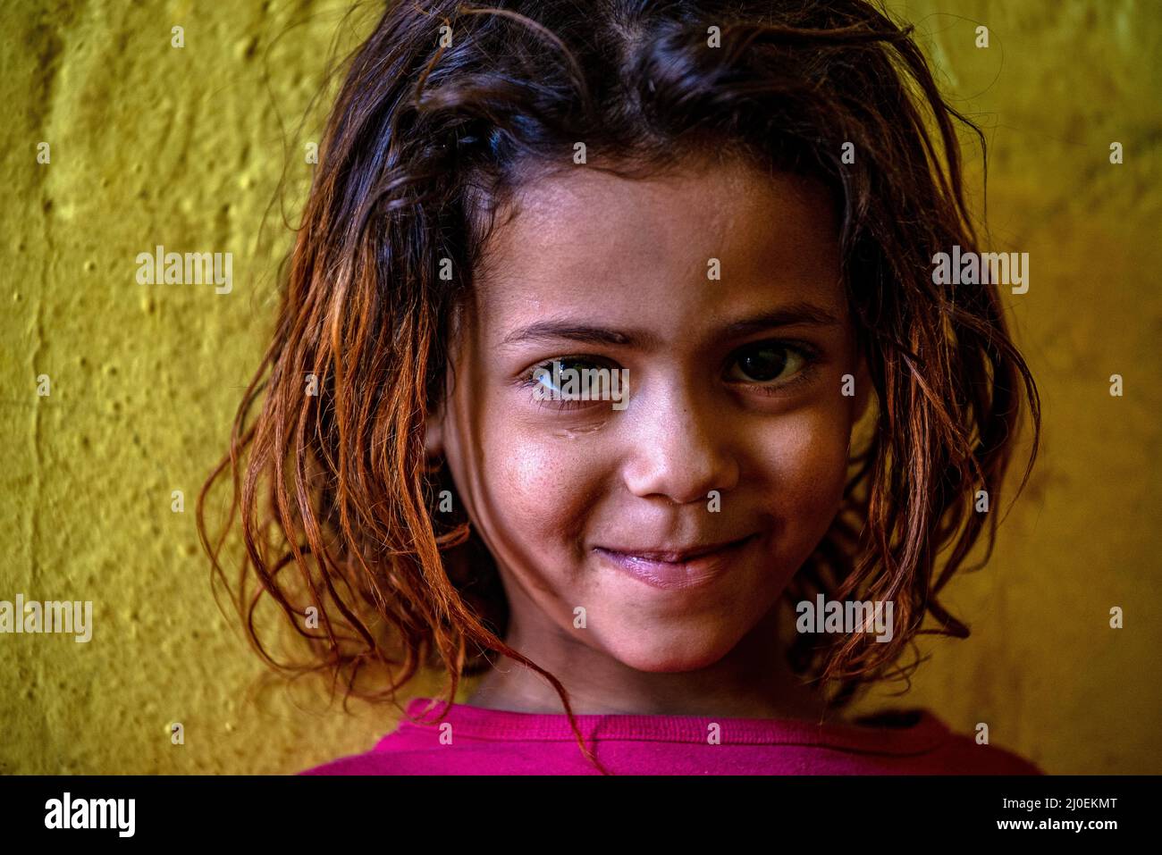 Portrait of a young Mauritanian girl, Zouerat, Mauritania Stock Photo