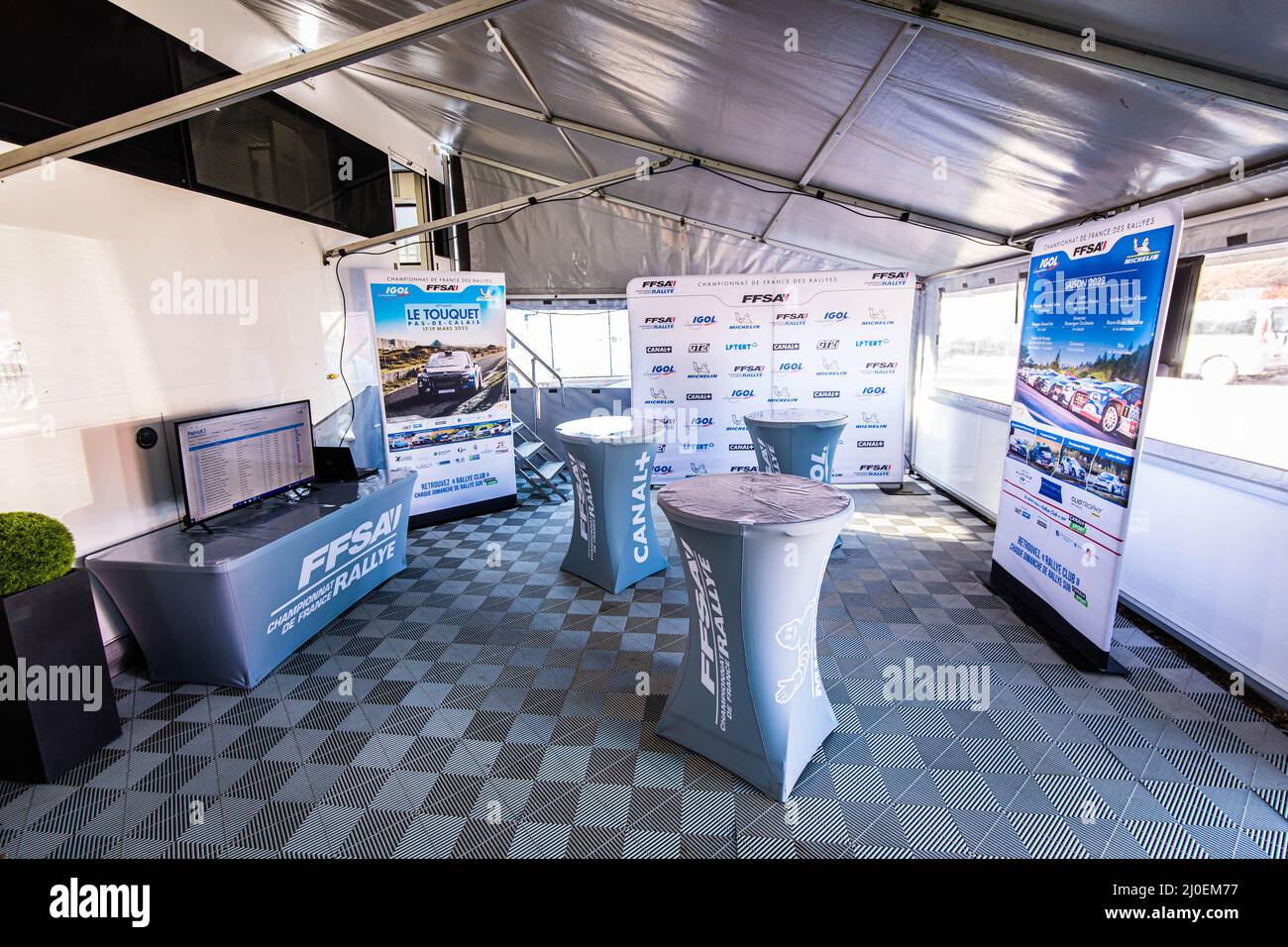 Le Touquet, France. 18th Mar, 2022. Motorhome during the Rallye du ...