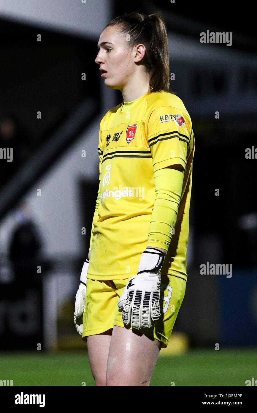 Borehamwood, UK. MAR 18TH Lucy Thomas of Coventry United during the Vitality Women's FA Cup match between Arsenal and Coventry United at Meadow Park, Borehamwood on Friday 18th March 2022. (Credit: Tom West | MI News) Credit: MI News & Sport /Alamy Live News Stock Photo