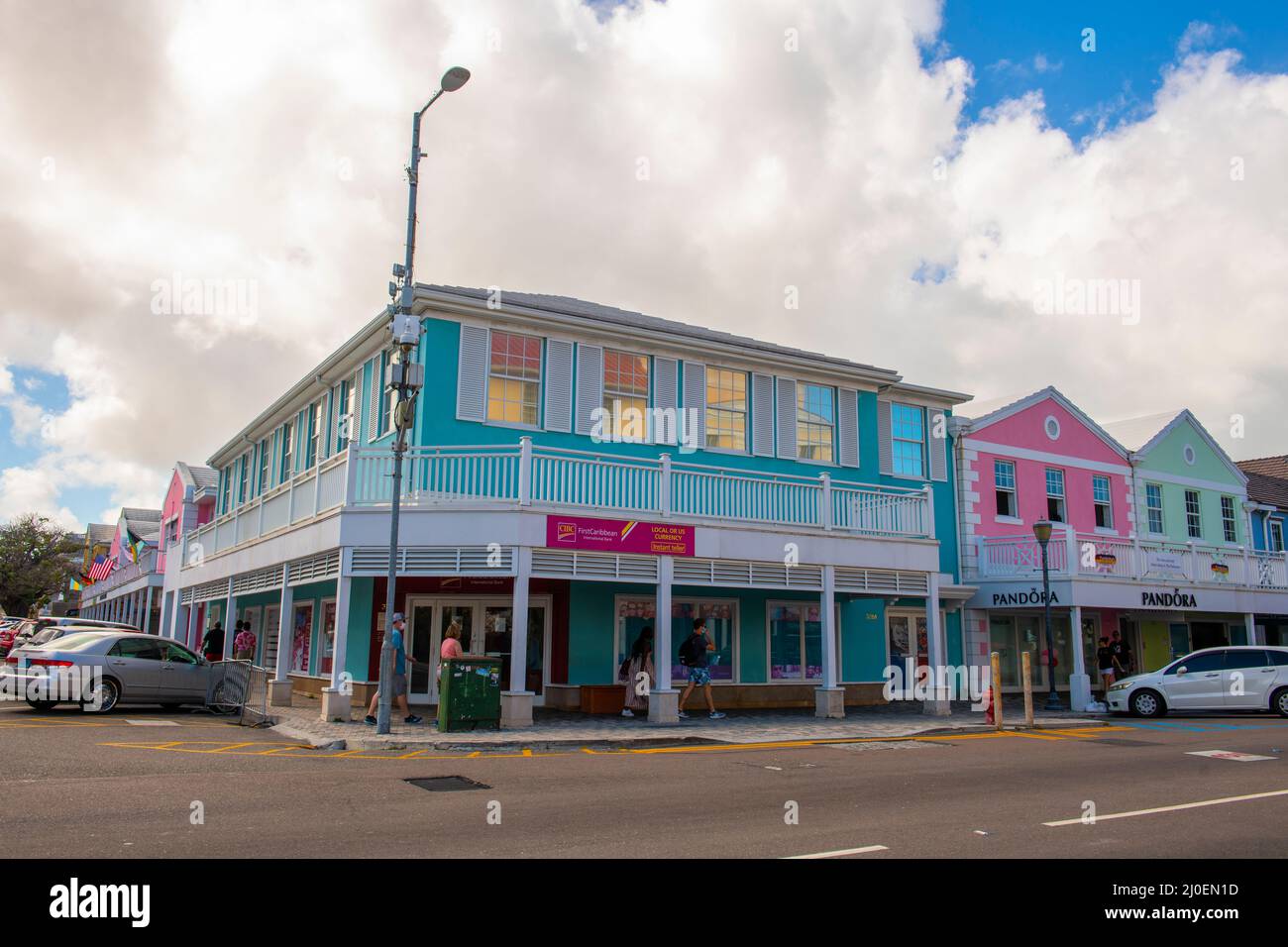 Historic commercial building on Bay Street in historic downtown Nassau