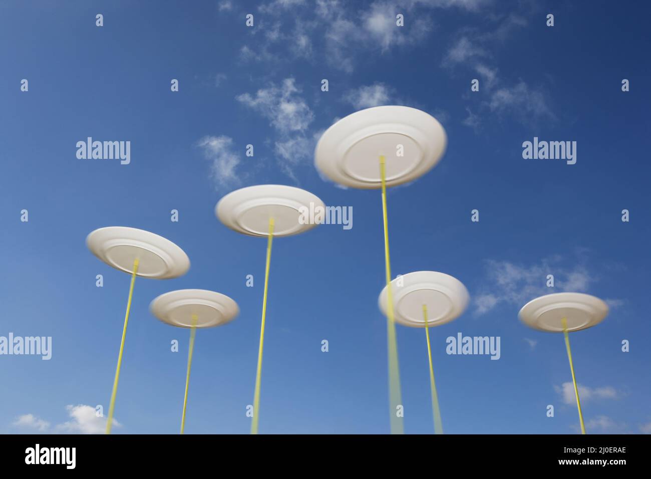 A collection of spinning plates Stock Photo Alamy