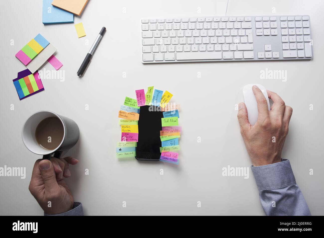 Business man busy desk hi-res stock photography and images - Alamy