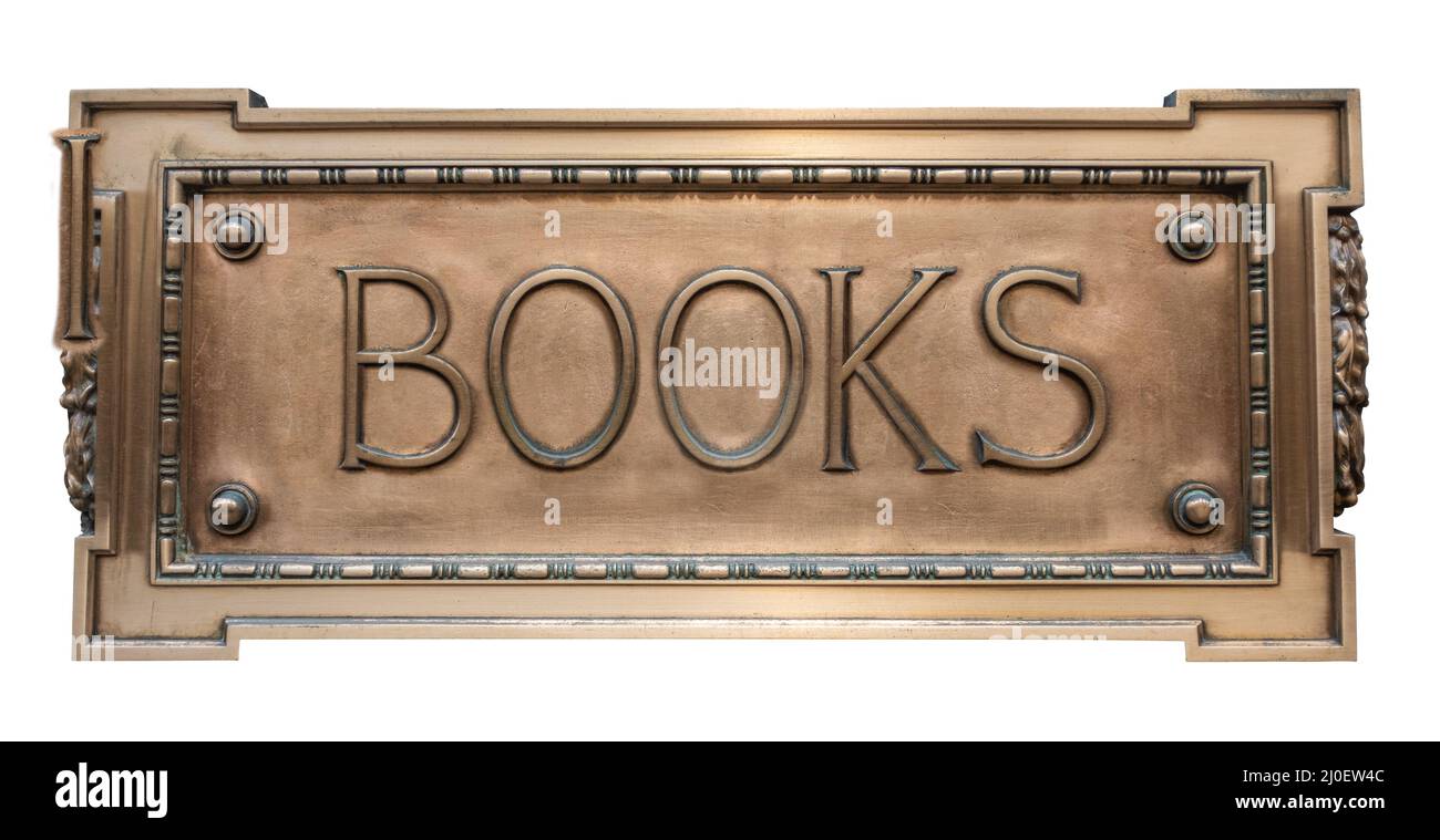 Vintage Sign For A Book Store Stock Photo
