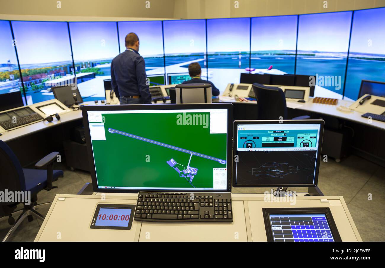 Air traffic control simulator Stock Photo Alamy