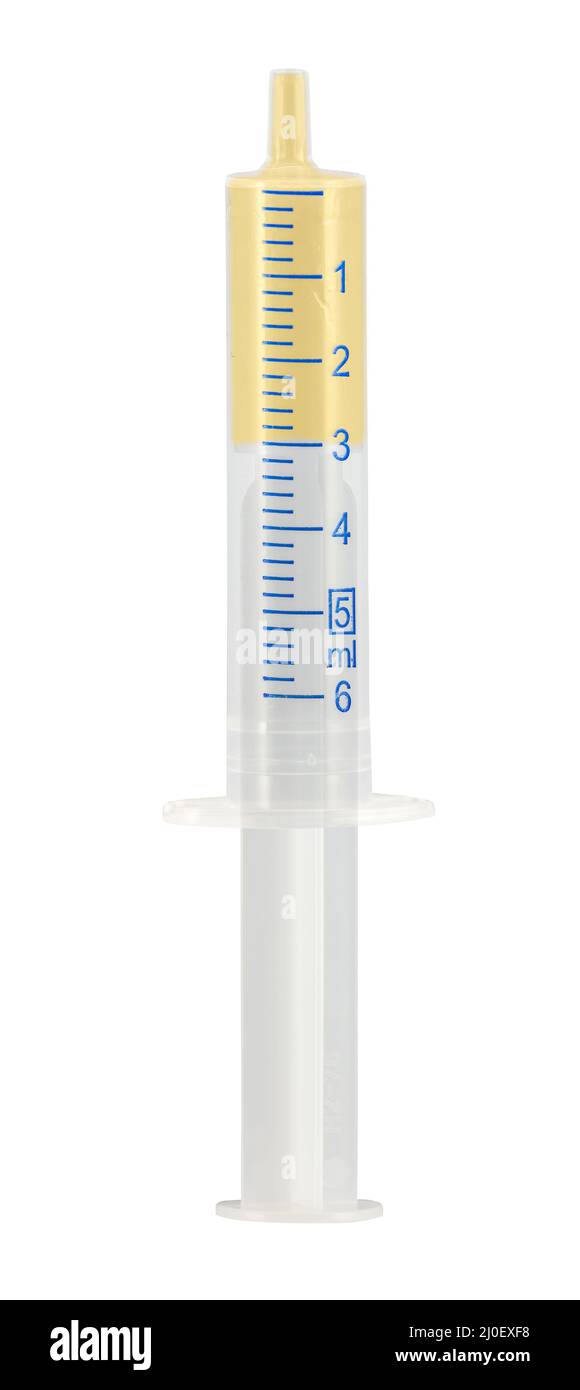 Isolated Syringe With Medication Stock Photo Alamy