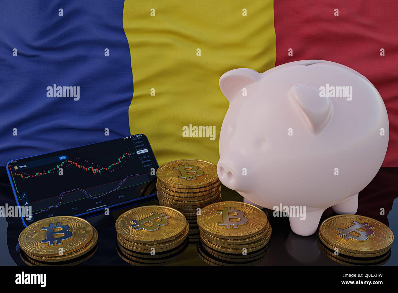 Blue bitcoin background hi-res stock photography and images - Alamy