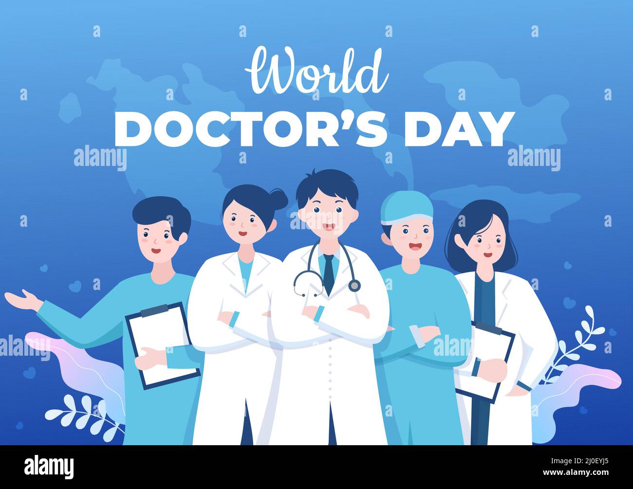 World Doctors Day Vector Illustration for Greeting Card, Poster or