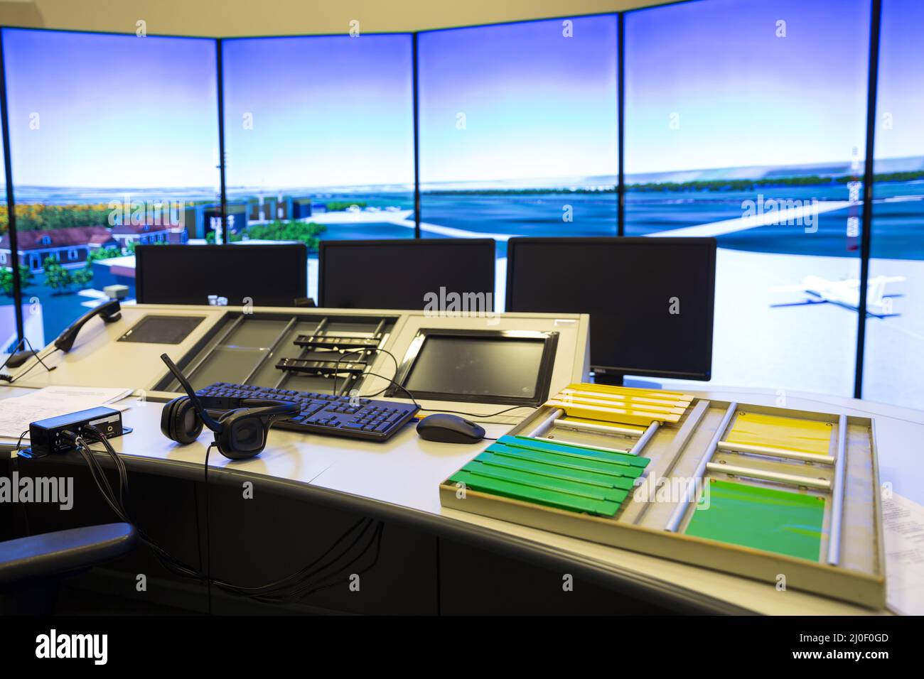 Air traffic control simulator Stock Photo Alamy