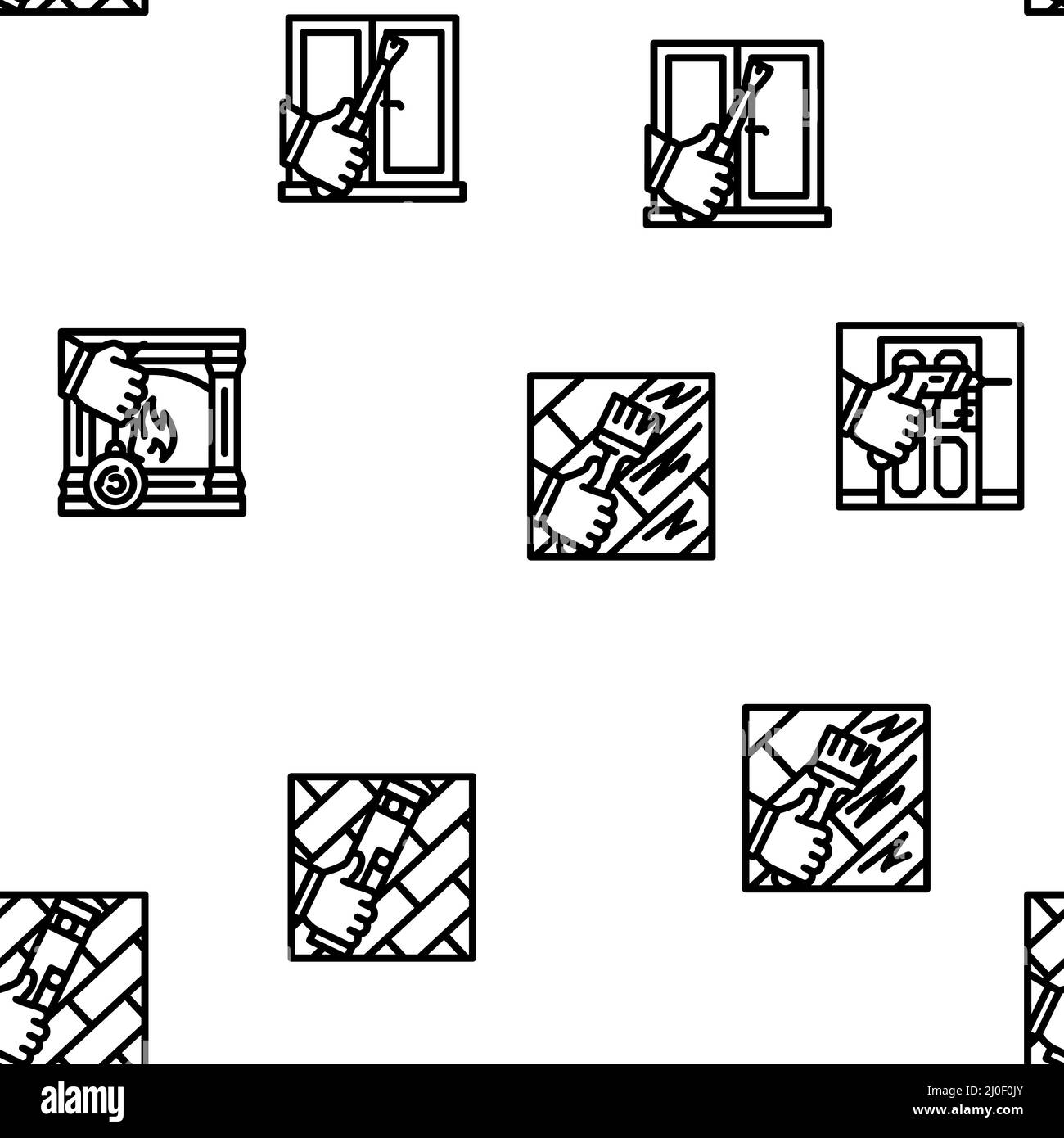 Repair And Maintenance Service Vector Seamless Pattern Stock Vector