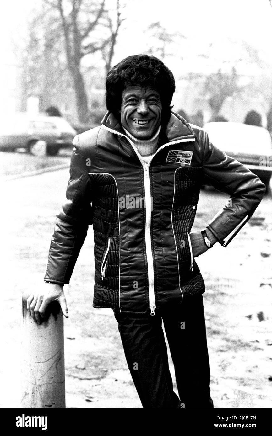 Television entertainer Lionel Blair on tour on 21st February 1980 Stock