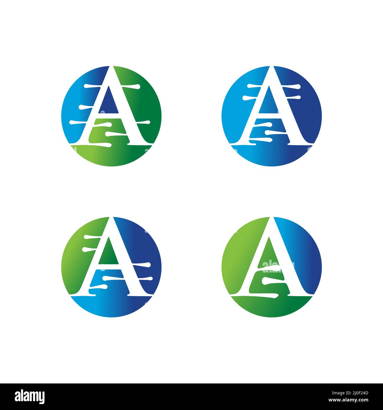 A Vector Illustration set of DNA Monogram Logo Initial Letter A Stock ...