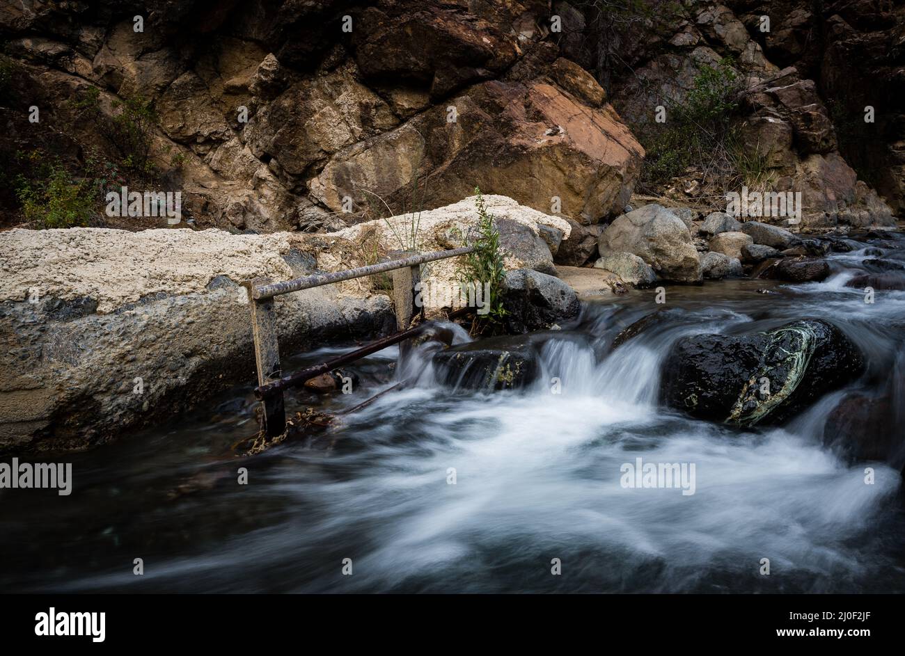 Water flowing in a river, Troodos mountains, Cyprus Stock Photo - Alamy