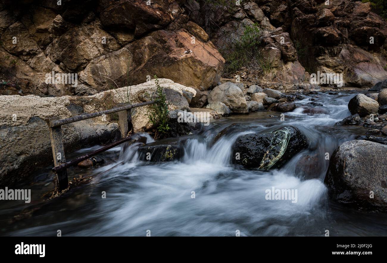 Water flowing in a river. Troodos mountains, Cyprus Stock Photo - Alamy