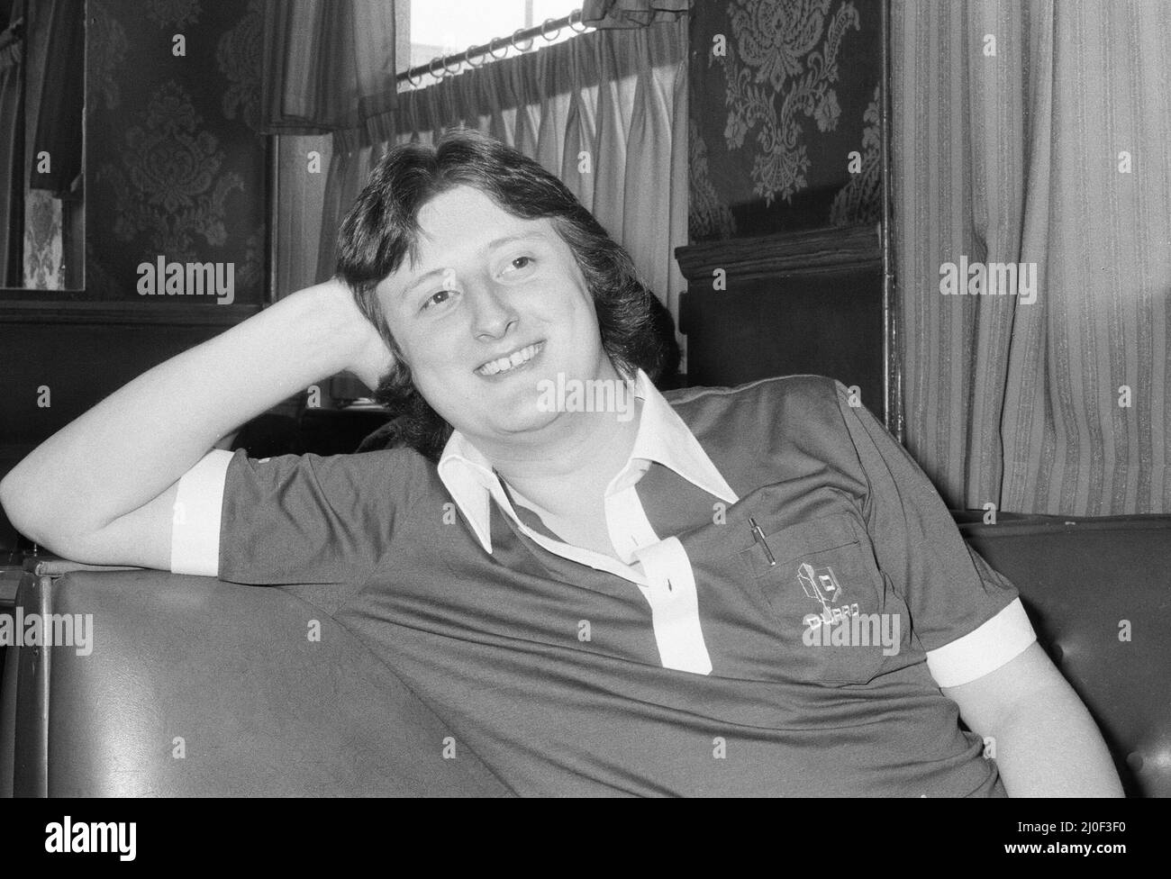 Twenty One year old British darts player Eric Bristow relaxing at his local pub in North London